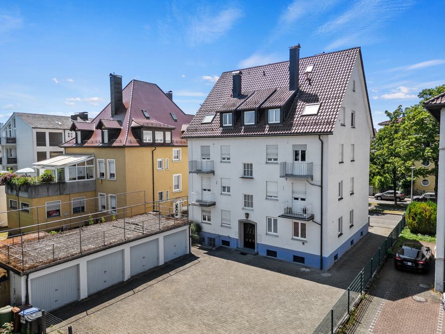 Riedleparkstraße 36 von der Hofseite nach der Sanierung